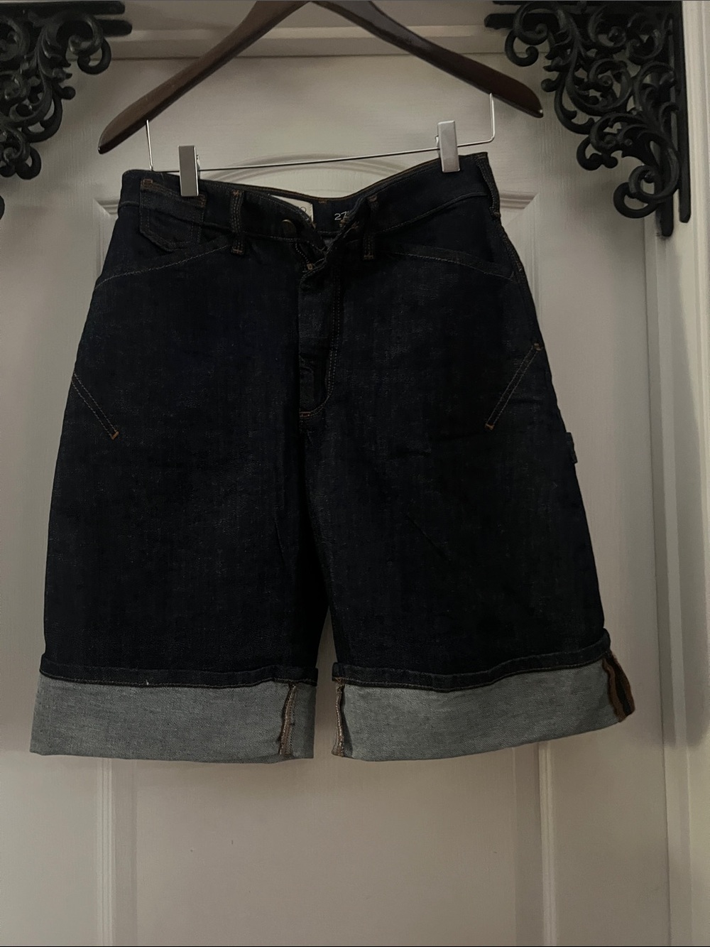 ANTHROPOLOGIE Pilcro Dark Denim Bermuda Shorts